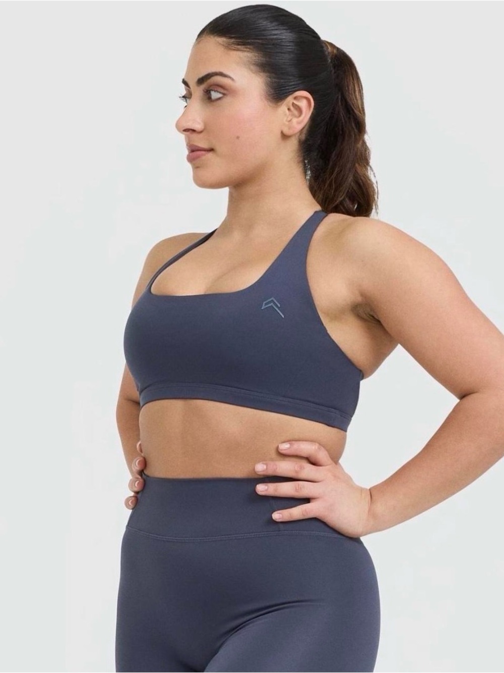 Oner Active Timeless Square Neck Sports Bra in True Blue